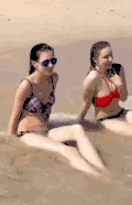 女神 比基尼 性感 美女 海滩 丰满