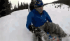 摔 男人 滑雪 翻滚