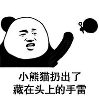 小熊猫 熊猫人 搞笑熊猫 小熊猫扔出了藏在头上的手雷