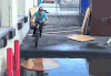 水上漂 自行车 水坑
