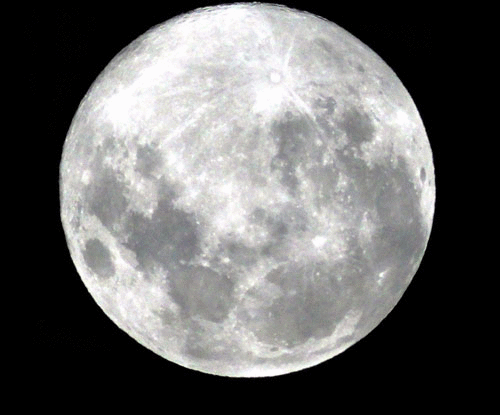 月亮 圆圆的 摇动 灰色