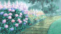 下雨天 花道 清新 雨点 暮春时节 暮春时光