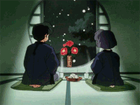 卡通 男孩 女孩 咖啡