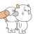 卡通 小羊 红脸蛋 打头