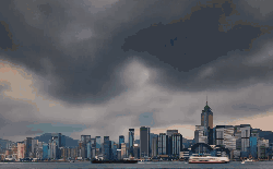 HONG&KONG&Time&Lapse 乌云 城市 延时摄影 旅游 阴天 香港