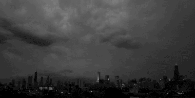 天空 闪电 阴天 城市