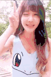 美女 卷发 小清新 卖萌
