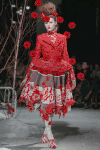 美女 红裙 花朵 创意