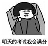 暴漫 文字表情包 明天的考试我会满分 搞笑 逗 沙雕