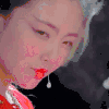 年轻女子 妖艳 欢乐 眯眼睛