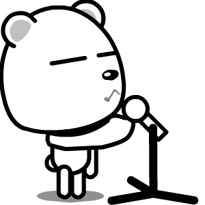 卡通 小熊猫 黑白 唱歌