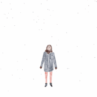 美女 衣服 雪花 白色