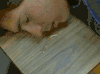 睡觉 流口水 懵逼 擦口水 sleepy