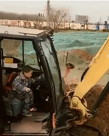 孩子 建筑 挖机