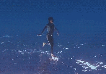 水下倒拍技术 仿佛人走在水面上 厉害 开心