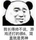 熊猫头 长得帅不说 游戏打的6 男神 斗图 搞笑 自恋