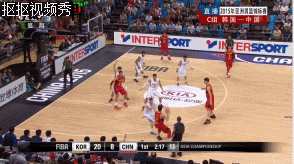 篮球 亚锦赛 中国 韩国 易建联 突破 跳投 激烈对抗 汗流浃背 英气逼人 劲爆体育