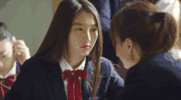 关晓彤 摇头 学生装 红嘴唇 老师晚上好