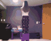 美女 跳舞 摔倒 转身