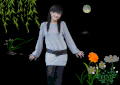 美女 绿色 漂亮 月光