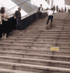 男孩 轮滑 摔倒 搞笑