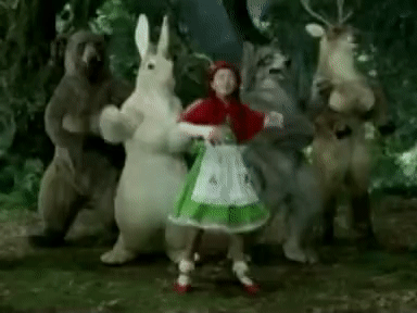 兔子 跳舞 大熊 小女孩儿