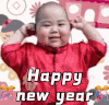 萌娃 tatan Happy new year 可爱 搞笑 逗