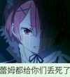 大哭 生气 愤怒 蕾姆都给你们丢死了