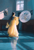 雨伞古风 古典 美女 室内