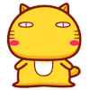 微笑 红脸蛋 举手 黄色