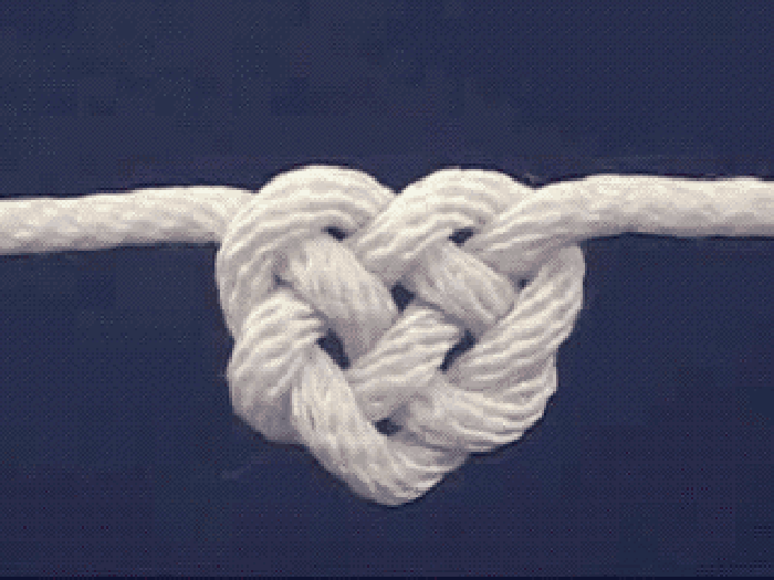 心 如何用绳子编心 爱心结 新技能