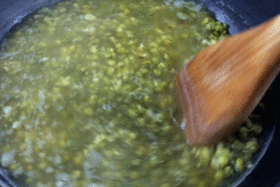 铲子 绿豆汤 锅 绿色