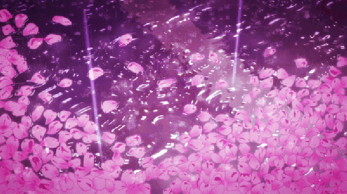 卡通 下雨 花瓣 粉色