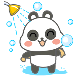 小熊猫 洗澡 冒泡泡 可爱