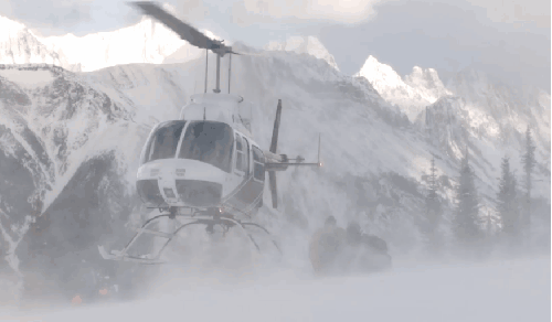 冬天 加拿大 直升机 纪录片 雪山 风景