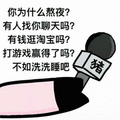 猪 你为什么熬夜 有人找你聊天吗 有钱逛淘宝吗 打游戏赢得了吗 不如洗洗睡吧 斗图