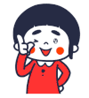卡通 爱心 红脸蛋 手势