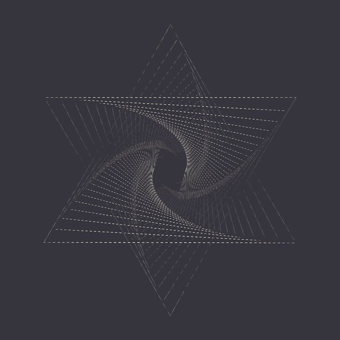 黑白 催眠 动效 六边形 循环 三维 艺术设计