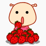 表情包 蜗弟 吃草莓