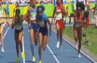 奥运会 里约奥运会 田径 女子 4*100接力 美国 掉棒 赛场瞬间 4×100接力