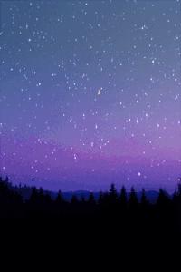 夜晚 星空 下雪 美景
