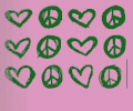 心 丰富多彩的 和平标志 爱心 我做了 和平标志和心和平标志