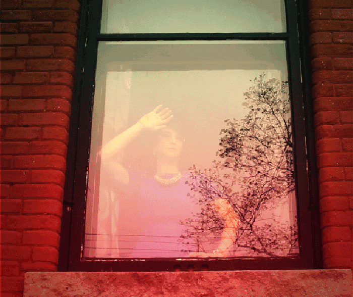 窗子 玻璃 女人 遥望