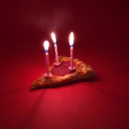生日 蜡烛 比萨饼 蛋糕