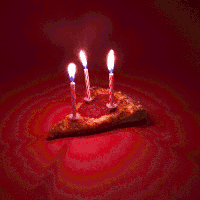 生日 蜡烛 比萨饼 蛋糕