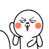 卡通 打一巴掌 红脸蛋 皱眉
