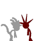 打架 动画 魔幻 推 简笔画 stick figure