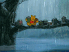 小熊维尼 下雨 雨天 可爱