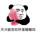 暴漫 熊猫头 天冷能去你怀里暖暖吗 太冷了 搞怪 逗