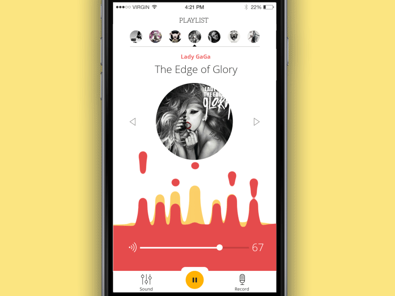 app 动效 UI设计 展示 音乐界面 艺术设计